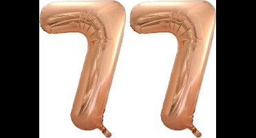 Folieballon nr. 77 Rosé Goud 86cm