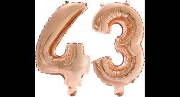 Folieballon nr. 43 Rosé Goud 41cm
