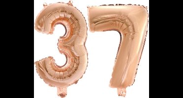 Folieballon nr. 37 Rosé Goud 41cm