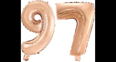 Folieballon nr. 97 Rosé Goud 41cm