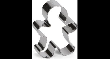 uitsteekvorm Speculaaspop 7 cm RVS zilver