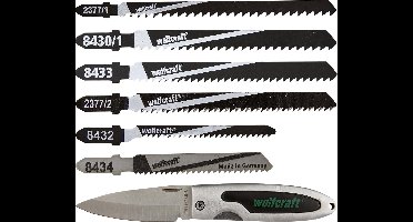 wolfcraft - Set decoupeerzaagbladen, T-schacht, 12-dlg. - 2377000