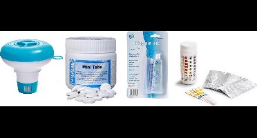 Zwembad onderhoud - onderhoudspakket - chloortabletten, chloordrijver, reparatieset en teststrips