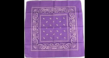 Zakdoek - Bandana - Lila - 54 x 54 Cm - Een Stuk
