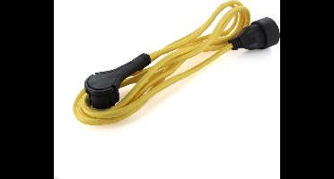 Chacon textiel verlengsnoer 3X1,5mm2 3m Goudgeel