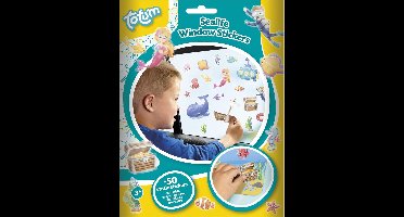 Totum Oceaan Raamstickers zeedieren - vakantie tip kust - verplaatsbare stickers niet permanent voor op reis en thuis vakantietip