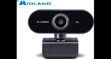 Midland W199 Webcam voor Thuiswerken -Videobellen -Webcamera - Vergaderen - Videoconferentie - USB - Videobellen - Windows – Apple