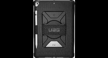 Apple iPad 9 10.2 (2021) Hoes - UAG - Metropolis Handstrap Serie - Hard Kunststof Backcover - Black - Hoes Geschikt Voor Apple iPad 9 10.2 (2021)