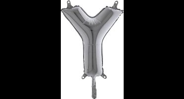 Folieballon - Letter Y - Zilver - Grabo balloon - 35cm