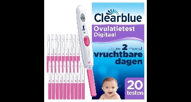 Clearblue Ovulatietest Set Digitaal - 1 digitale houder en 20 testen