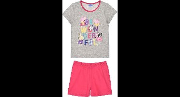 Peppa Pig pyjama korte mouw - grijs - roos - maat 116 / 6 jaar
