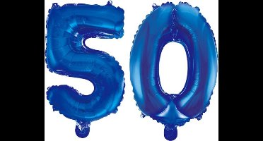 Folieballon 50 jaar blauw 41cm
