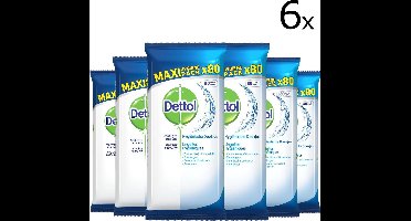 Dettol Schoonmaakdoekjes Power & Fresh - Cleanser - 80 stuks x6