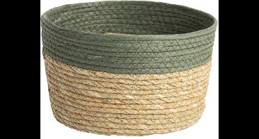 Gusta - Jute Opbergmand - 25x15cm - Groen