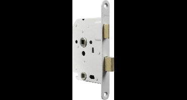 Ivana Binnendeur WC Slot 63x8mm Witte Voorplaat Zonder Sluitplaat