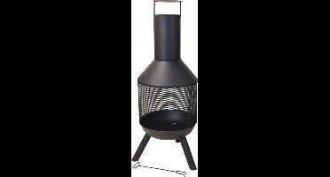 Pro Garden Tuinhaard Sfeerhaard -Toscaans Design- Staal - 116 x 44,5cm (LxB)- Zwart