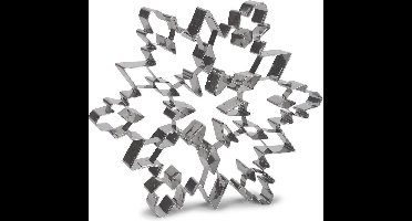 uitsteekvorm sneeuwvlok 19 cm rvs zilver