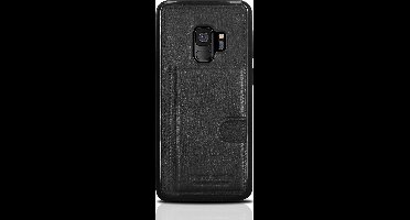 Zwart hoesje van Pierre Cardin - Backcover - Stijlvol - Leer - Galaxy S9 - Luxe cover
