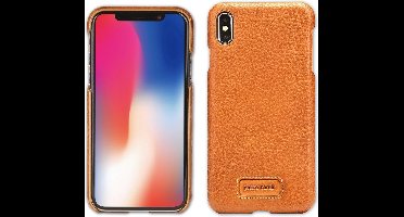 Bruin hoesje van Pierre Cardin - Backcover - Stijlvol - Leer - voor de iPhone Xs Max - Luxe cover