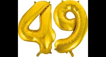 Folieballon nr. 49 Goud 86cm