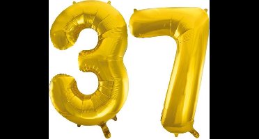 Folieballon nr. 37 Goud 86cm