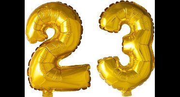 Folieballon nr. 23 Goud 41cm