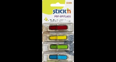 Stick'n Index Tabs In Houder - 45x12mm - Neon Pijlen 4 Kleuren - 35 Tabs Per Kleur - 120 Tabs
