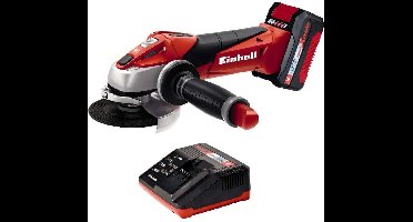 EINHELL Accu Haakse Slijper TE-AG 18/115 Li Kit - Power X-Change - 18 V - Ø115 mm - Inclusief 1x 3.0Ah Accu/1x lader/koffer