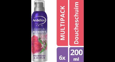 Andrélon Skin Doucheschuim Avondmoment Framboos & Jasmijn - 6 x 200 ml