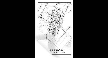 Muurstickers - Sticker Folie - Plattegrond - Hilm - Kaart - Stadskaart - 20x30 cm - Plakfolie - Muurstickers Kinderkamer - Zelfklevend Behang - Zelfklevend behangpapier - Stickerfolie