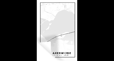 Muurstickers - Sticker Folie - Stadskaart - Plattegrond - Kaart - Beulakerwijde - 20x30 cm - Plakfolie - Muurstickers Kinderkamer - Zelfklevend Behang - Zelfklevend behangpapier - Stickerfolie