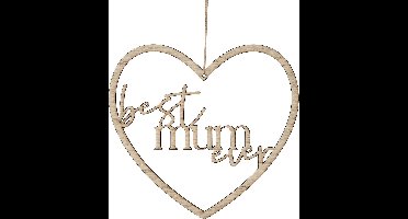 Best Mum Ever Houten Hart