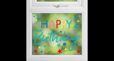 Ginger Ray - Raamstickers Happy Birthday