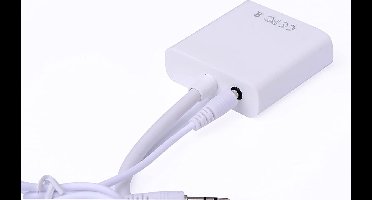 1080P HDMI Male naar VGA Female Video HDTV Converter Adapter met audiokabel - wit