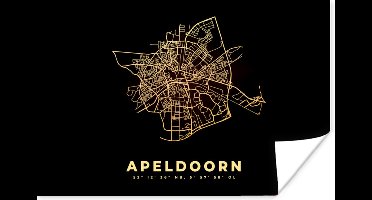 Poster Plattegrond - Kaart - Apeldoorn - Stadskaart - Nederland - 30x20 cm