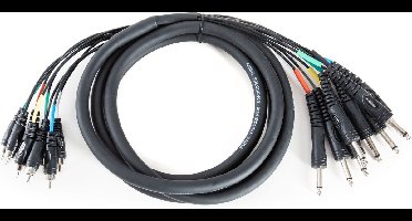 MUSIC STORE MC-08 8-voudig Multicore 3m jack / Cinch - Meeraderige kabels