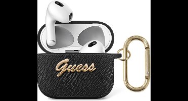 Guess AirPods 3 hoesje - Saffiano Script - Zwart