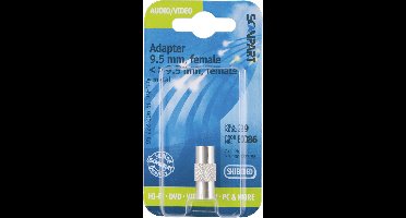 Scanpart coax adapter - Female naar Female - Geschikt voor Ziggo - Televisie - Metaal