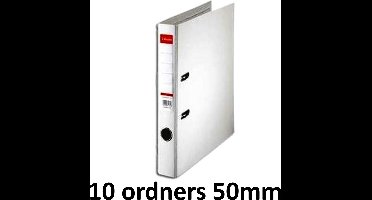 10 x Esselte Ordner Basic - rug 50mm - A4 - Wit
