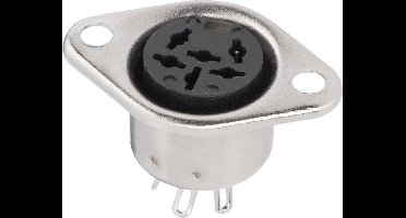 BKL Electronic 0208095 DIN-connector Flensbus, contacten recht Aantal polen: 7 Zilver 1 stuk(s)