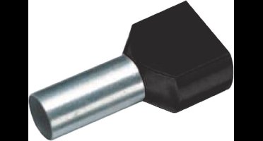 Cimco 18 2470 Dubbele adereindhuls 1.50 mm² Deels geïsoleerd Zwart 100 stuk(s)