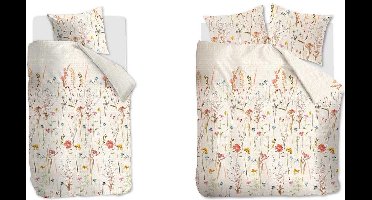 Ariadne at Home Flowered Dekbedovertrek - Eenpersoons - 140x200/220 cm - Off-white