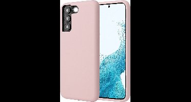 Hoesje geschikt voor Samsung Galaxy S22 - Matte Back Cover Microvezel Siliconen Case Hoes Roze