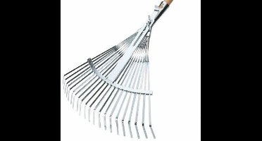 Talen Tools - Gardenline - Verstelbare Gazonhark - Verzinkt - 22 Tands - Inclusief Steel 130cm