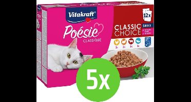 Vitakraft Poesie Voordeelpak - Classique Sauce- 5 pakken