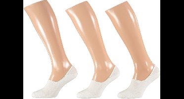 Apollo - Footies sport - Wit - 3-Pak - Maat 36/41 - Footies dames - Footies - Kousenvoetjes - Sportsokken