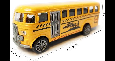 Schoolbus - Speelgoed busje - Die Cast model voertuig - pull-back drive - 13.5CM