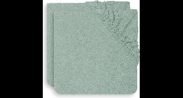 Jollein Aankleedkussenhoes Badstof 75x85cm - Ash Green - 2 Stuks