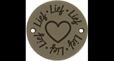 Durable Leren Label – "Lief" met Hart – Stijlvol & Duurzaam (2 stuks)