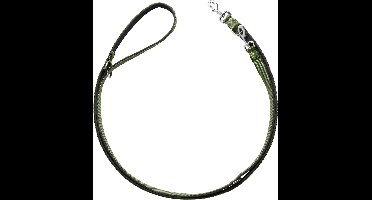 Hunter Trainingslijn Neopreen Nylon Olijfgroen&Zwart - Hondenriem - 200x2.5 cm